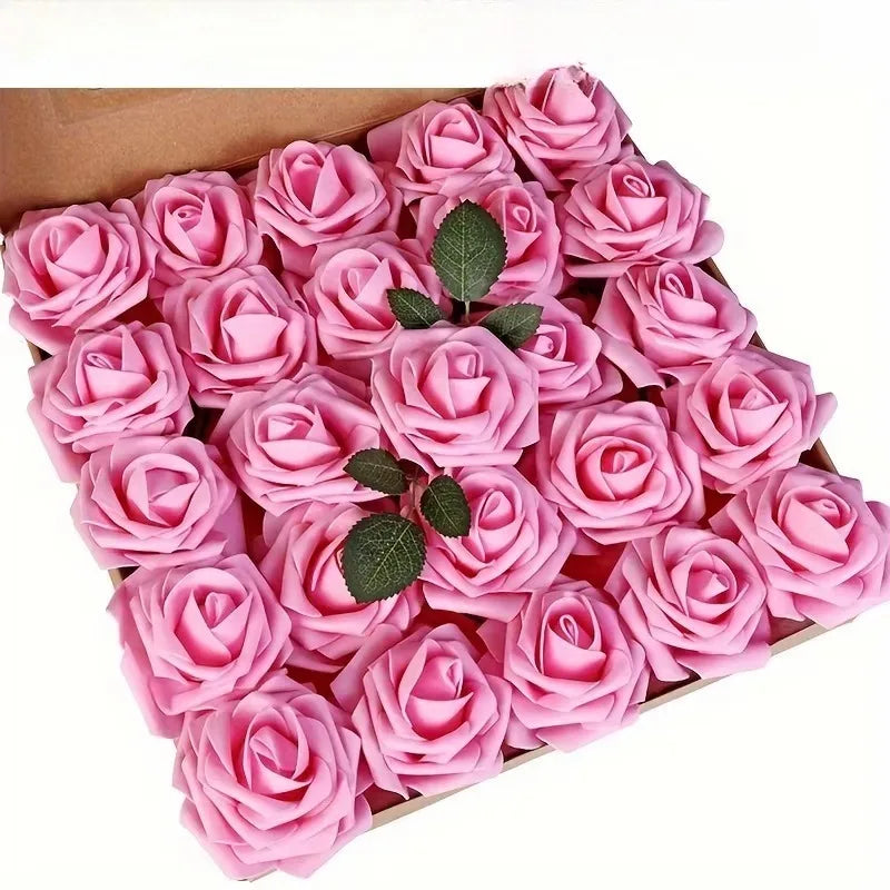 Artificial Flowers Fake Roses with Stems Wedding Bouquets Centerpieces Party Home Decor Realistic Fake Flowers for Arrangements