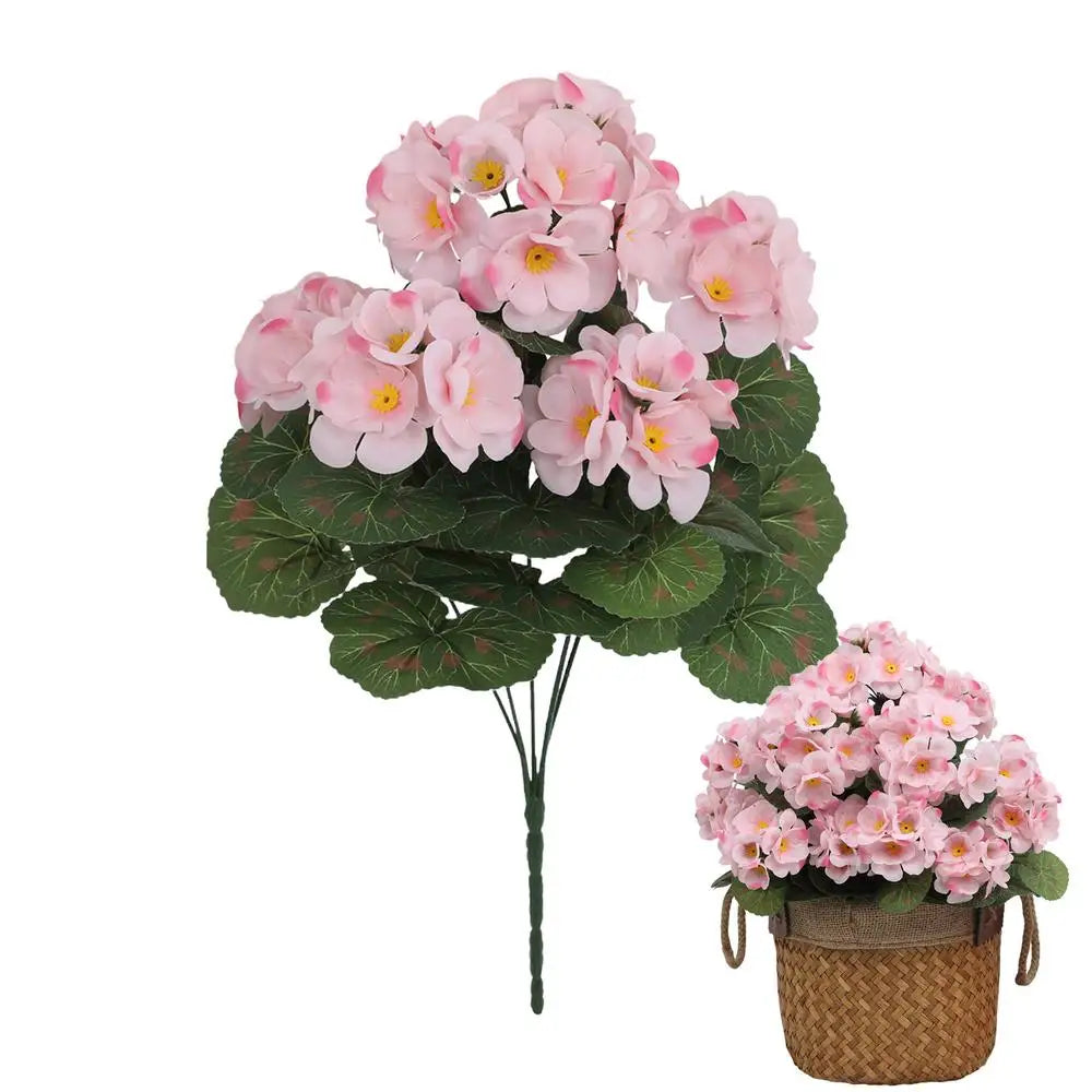 Artificial Geranium Flowers Wedding Bouquet Fake Flowers Silk Geranium Plants bouquet Home outdoor garden bonsai Decoration DIY