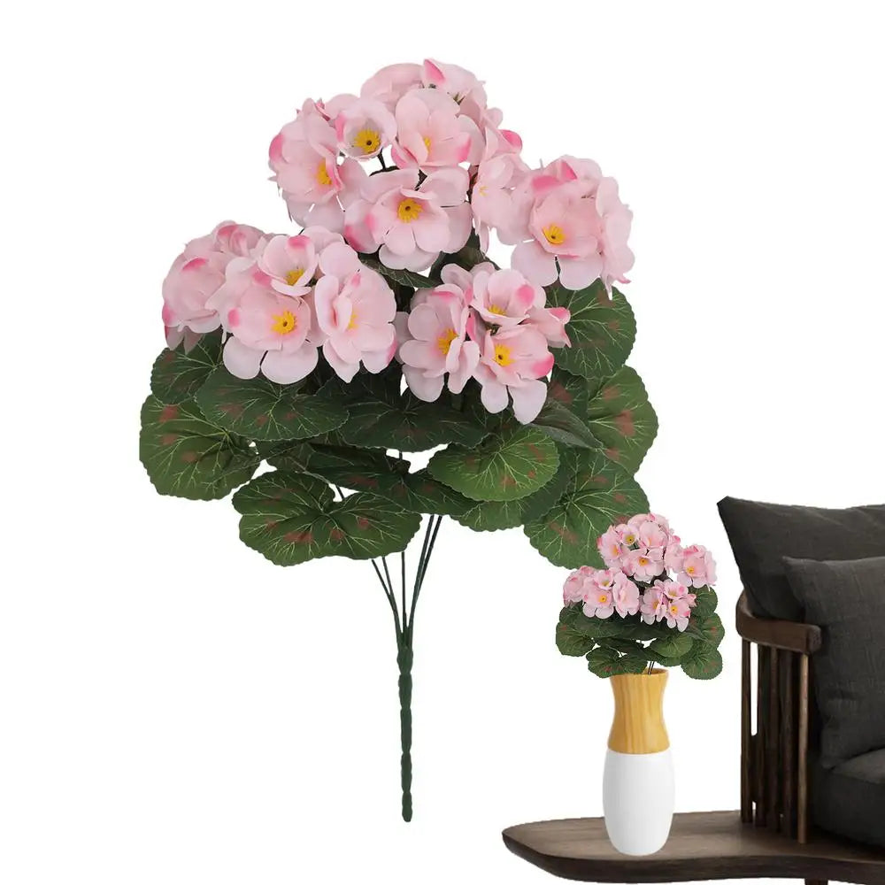 Artificial Geranium Flowers Wedding Bouquet Fake Flowers Silk Geranium Plants bouquet Home outdoor garden bonsai Decoration DIY