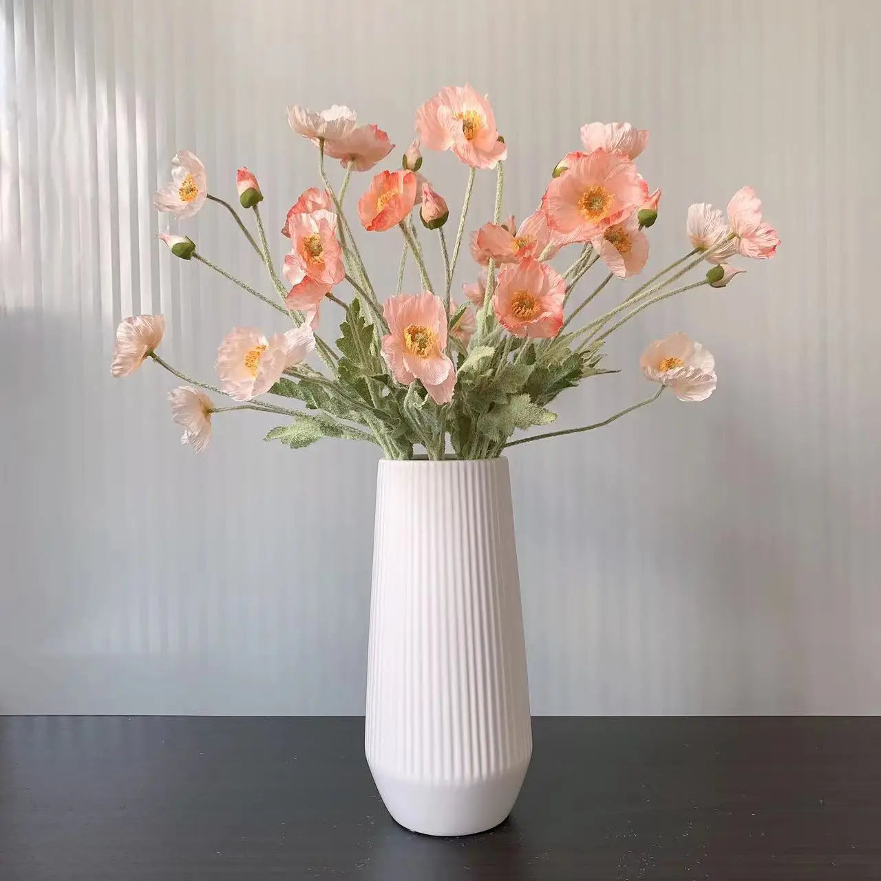Artificial Flowers Fake Poppy Silk Flowers Long Stem Housewarming Garden Table Wedding DIY Party Wedding Bridal Bouquet Decor