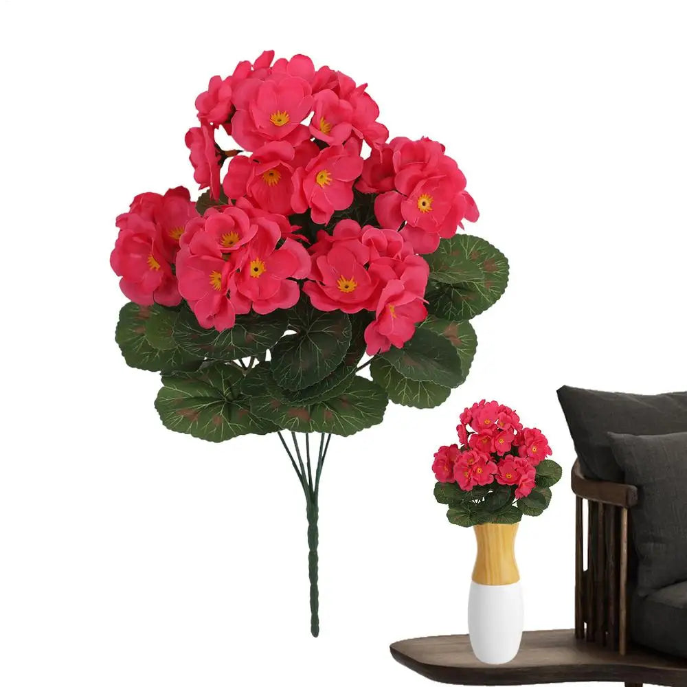 Artificial Geranium Flowers Wedding Bouquet Fake Flowers Silk Geranium Plants bouquet Home outdoor garden bonsai Decoration DIY