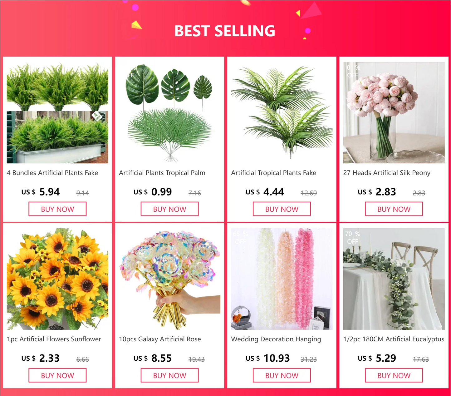 Artificial Flowers UV Resistant Outdoor Fake Flowers Plastic Hanging Shrubs Plants for Garden Porch Window Box Home Decoration