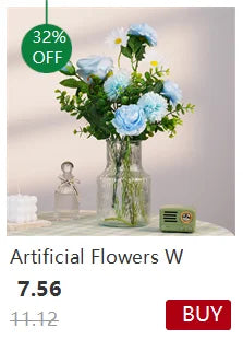 Artificial Flowers Cherry Blossoms Baby's Breath Gypsophila Fake Flowers DIY Wedding Home Vase Decoration Faux Flowers Branch